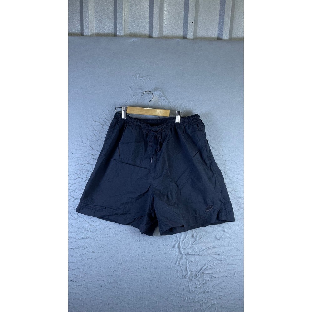 Nike Athletic Shorts Mens Medium Black Excellent Vintage Nylon Mesh Lined 5in
